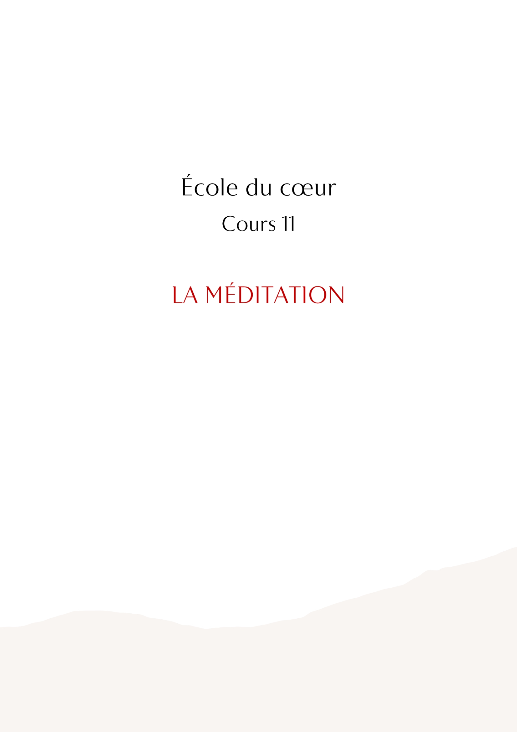 École du cœur – La méditation – Image 6